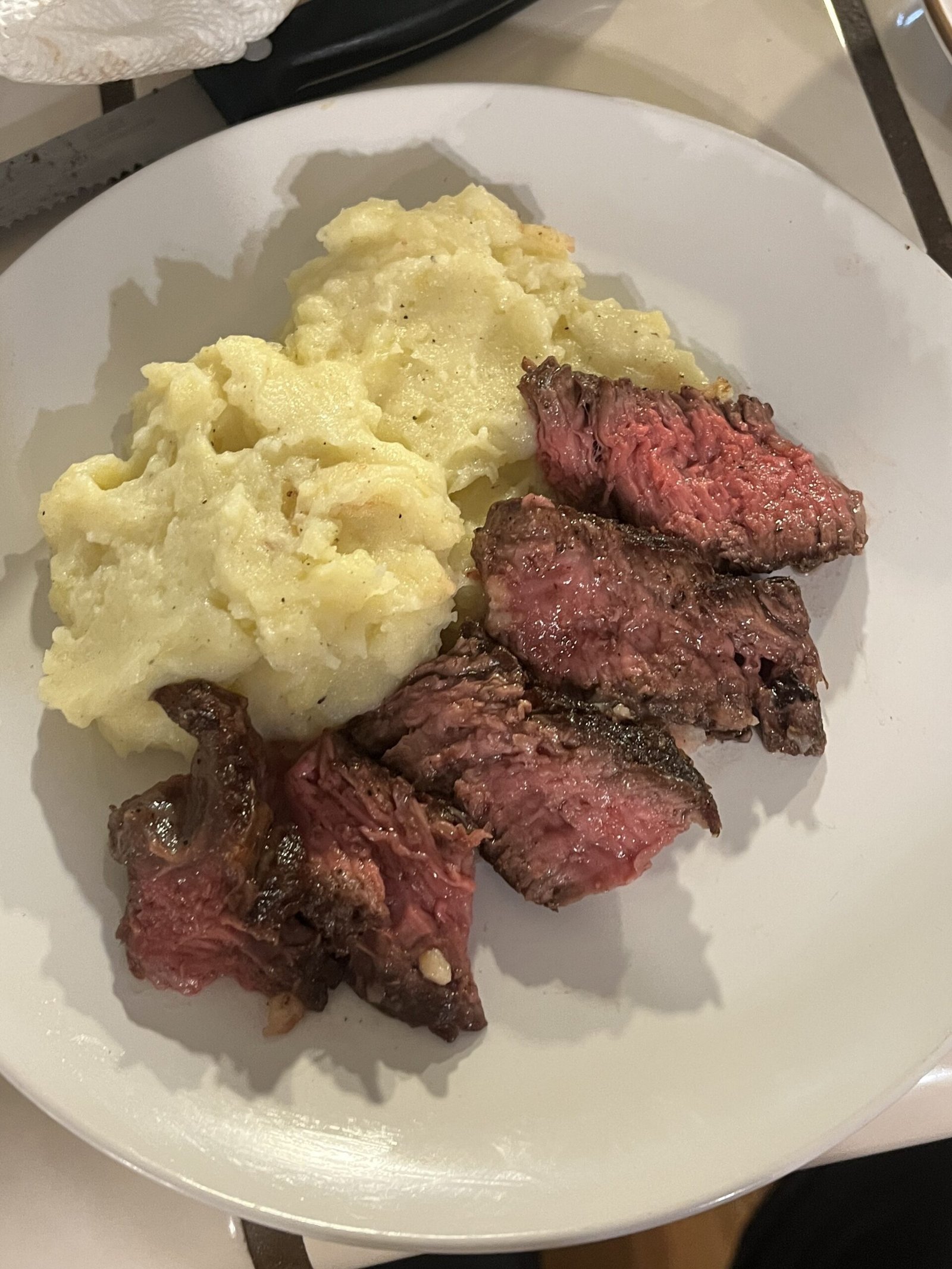 Fried Steak Medium Rare