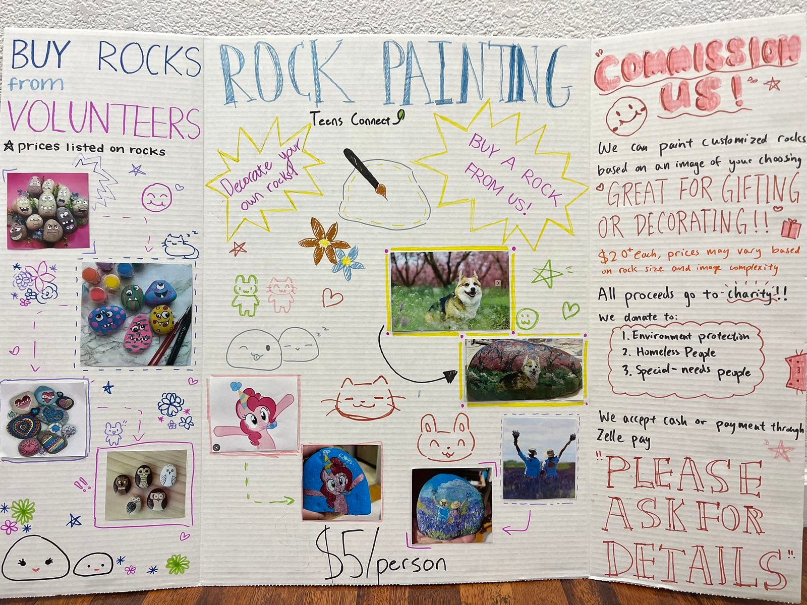 TeensConnect Hosted the Rock Painting Event