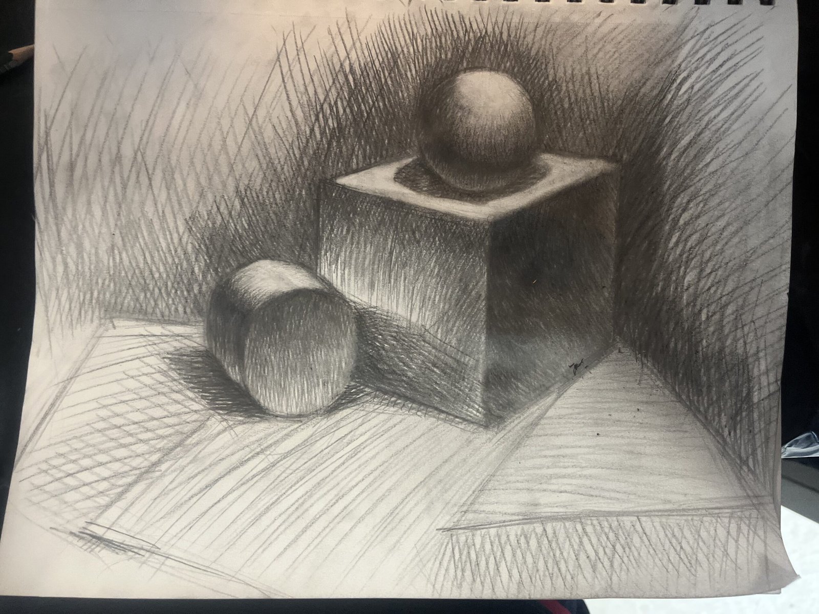 Art Practice – Still Life Square/Ball/Cylinder
